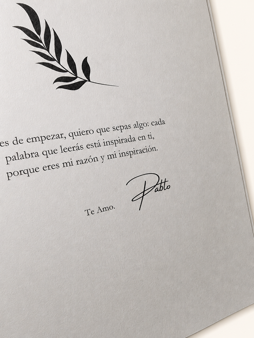 Libro dedicado para una persona especial