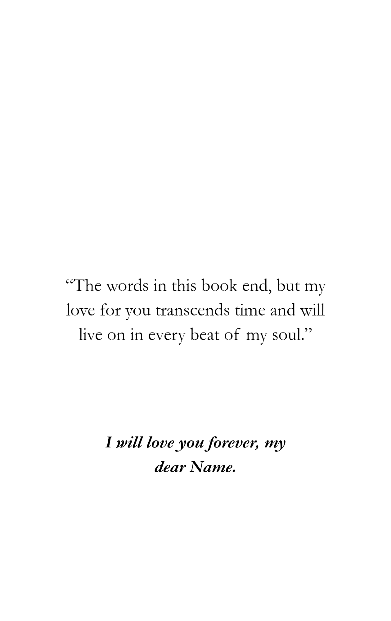 I Will Never Stop Telling You
